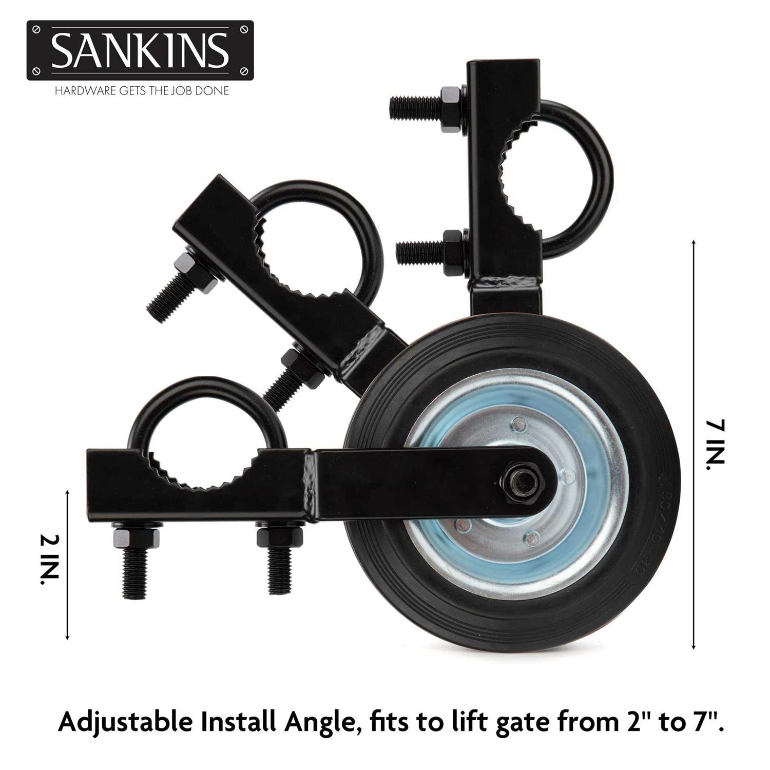 SANKINS Gate Helper Wheel for Supporting Metal Swing Gates with 1-5/8 Thru 2 Gate Frames - Image 4
