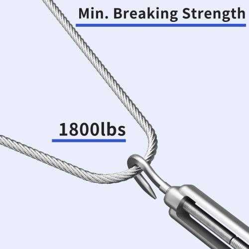 LuckIn 1/8 Stainless Steel Cable T316 Cable Railing - Image 3