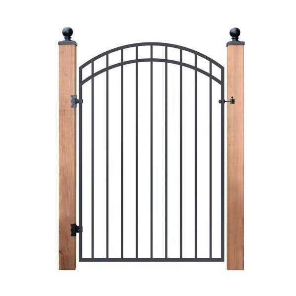 Nuvo Iron GGI0441 45 in. x 68 in. Garnet Gate Door with Arched External Rail for 48 in. Openings - Image 3