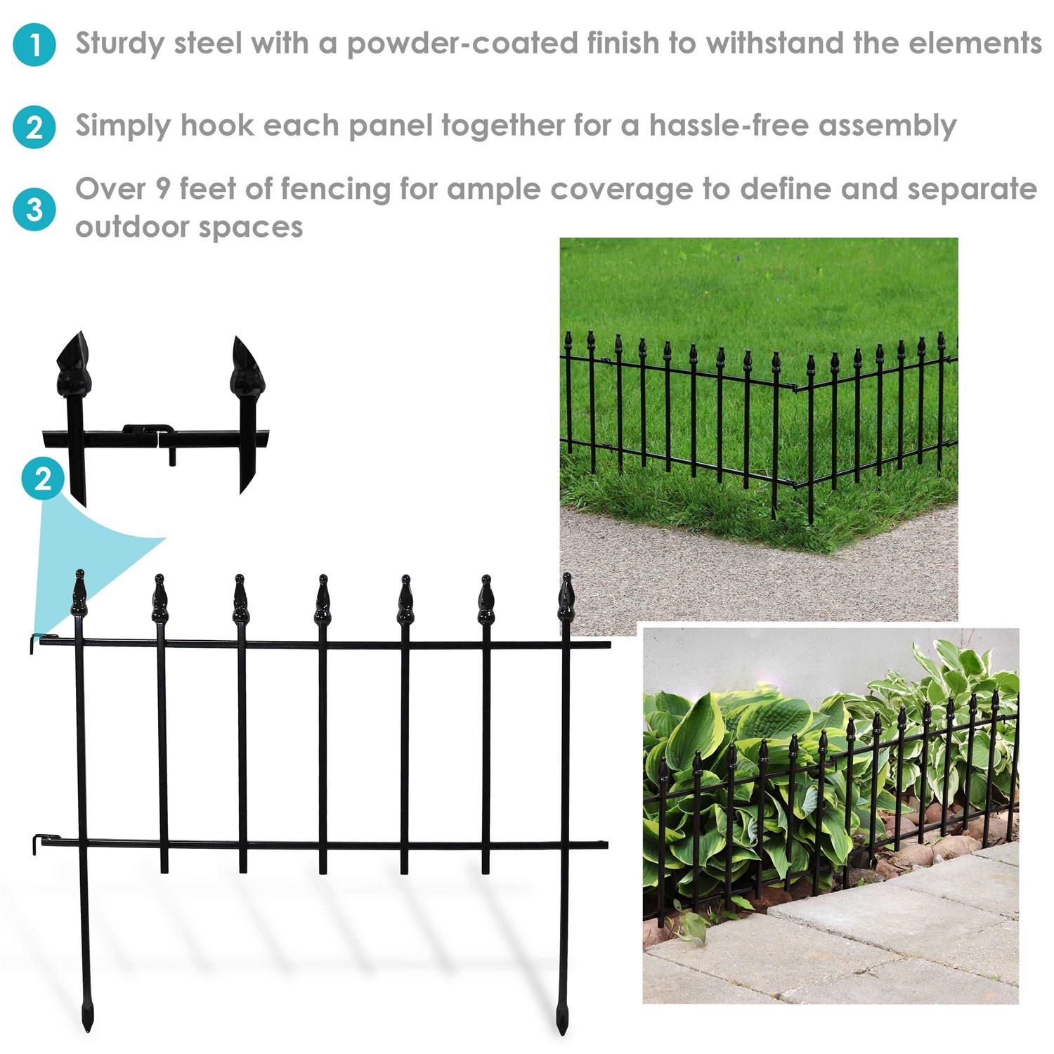 Sunnydaze Decor 20-Piece Border Patio Walkway Fence Panels - Image 4