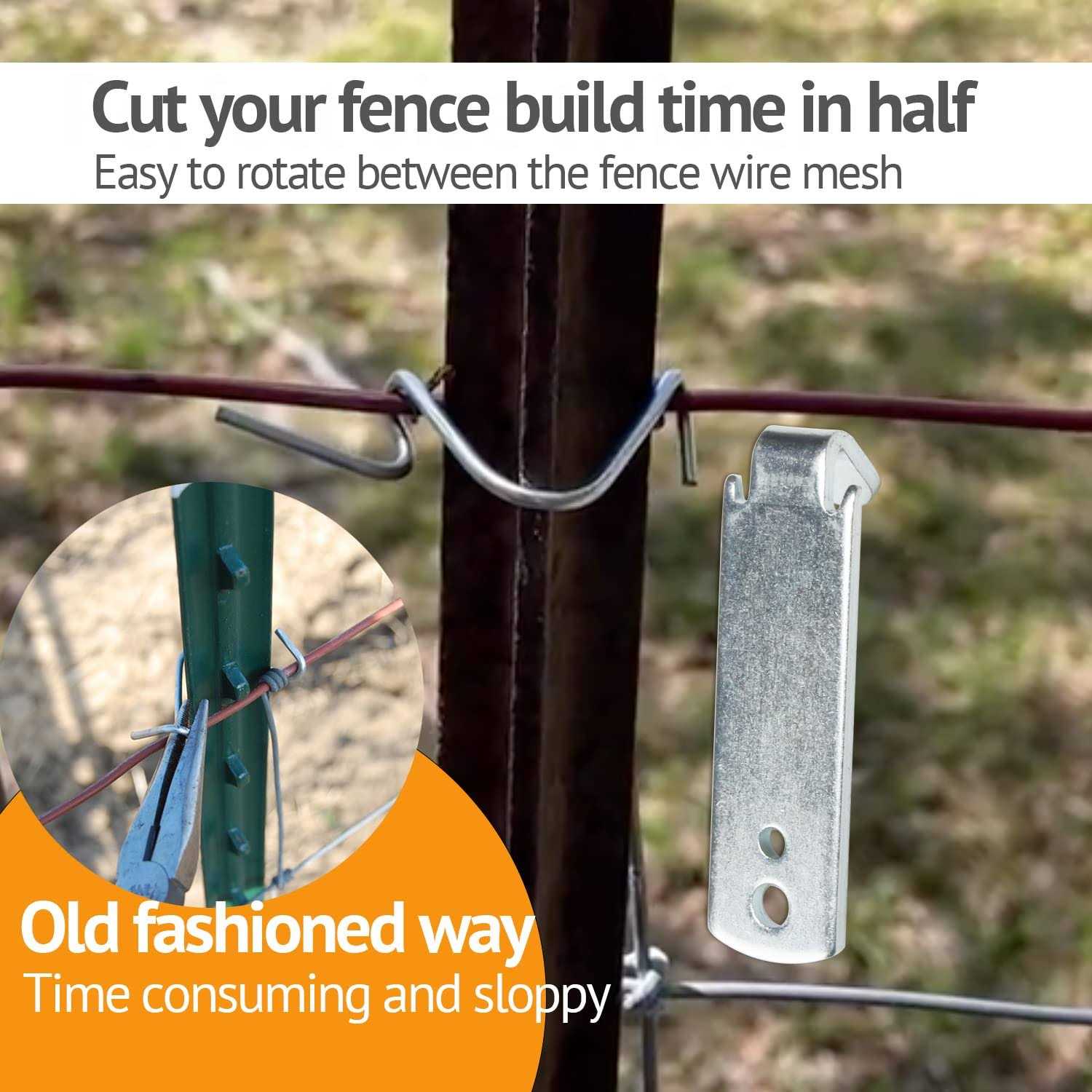 Seiria Fence Wire Twister For T Post Clips Time Saver Barb Wire Fence Tools Easy To Use Strong Enough To Twist Any Fencing Wire - Image 5