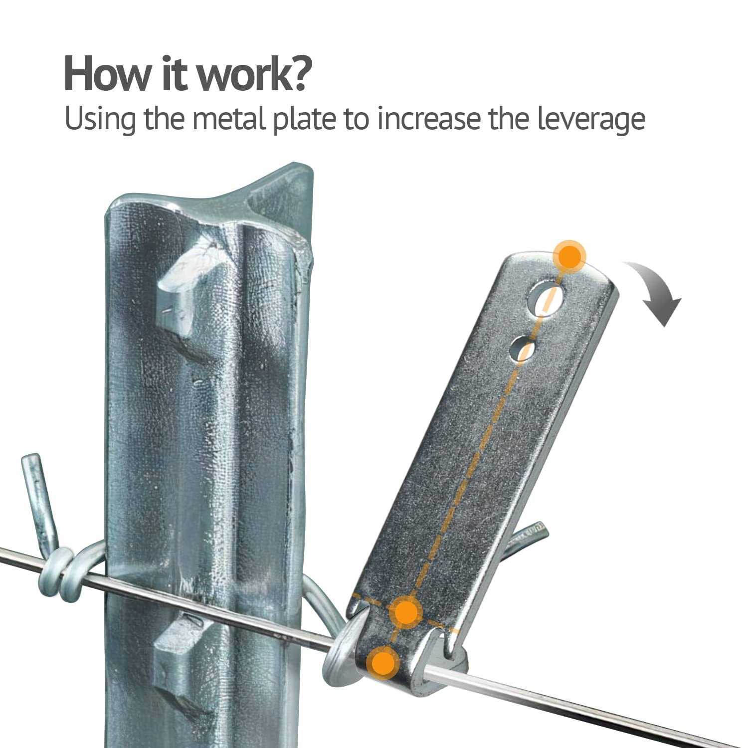 Seiria Fence Wire Twister For T Post Clips Time Saver Barb Wire Fence Tools Easy To Use Strong Enough To Twist Any Fencing Wire - Image 3