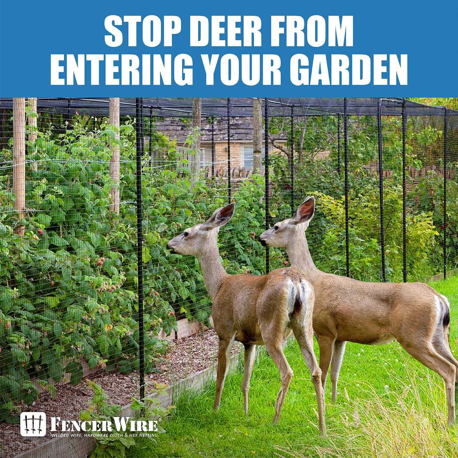 Fencer Wire 7 ft. x 100 ft. x 3/4 in. Black Plastic Deer/Bird/Rodent Block Garden Netting - Image 3