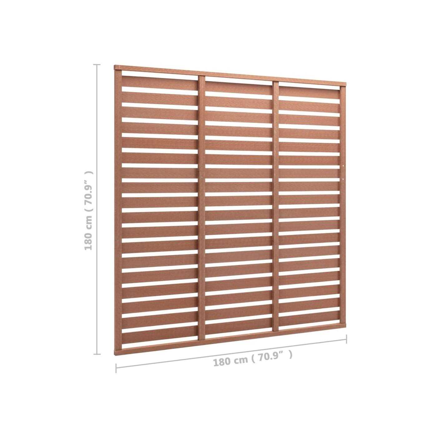 vidaXL Fence Panel WPC 70.9x70.9 - Image 4