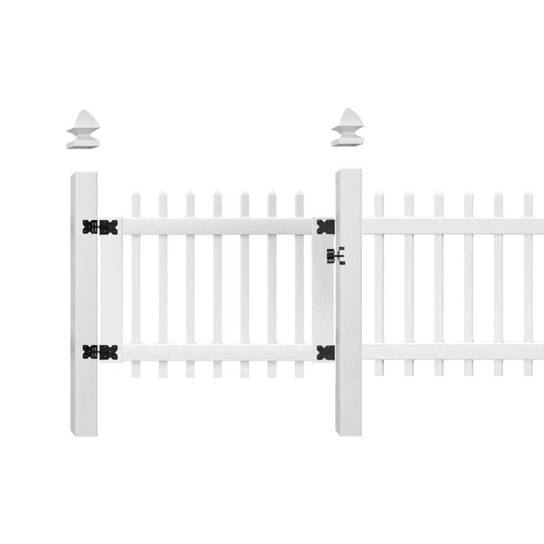 Outdoor Essentials Picket Vinyl Gate White - Image 5