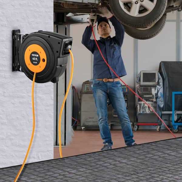 VEVOR Retractable Extension Cord Reel Heavy Duty 3C SJTOW Power Cord - Image 4