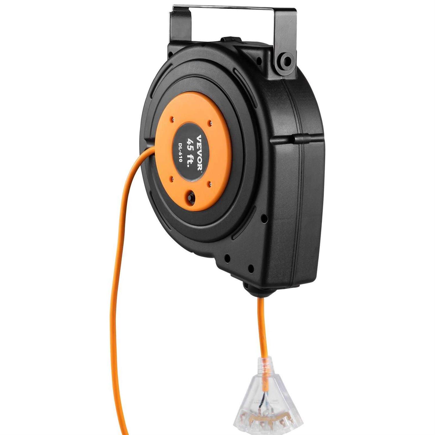 VEVOR Retractable Extension Cord Reel Heavy Duty 3C SJTOW Power Cord - Image 5