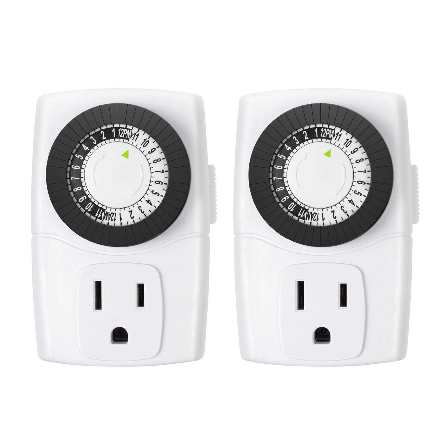 BN-link Indoor Mini 24-Hour Mechanical Outlet Timer