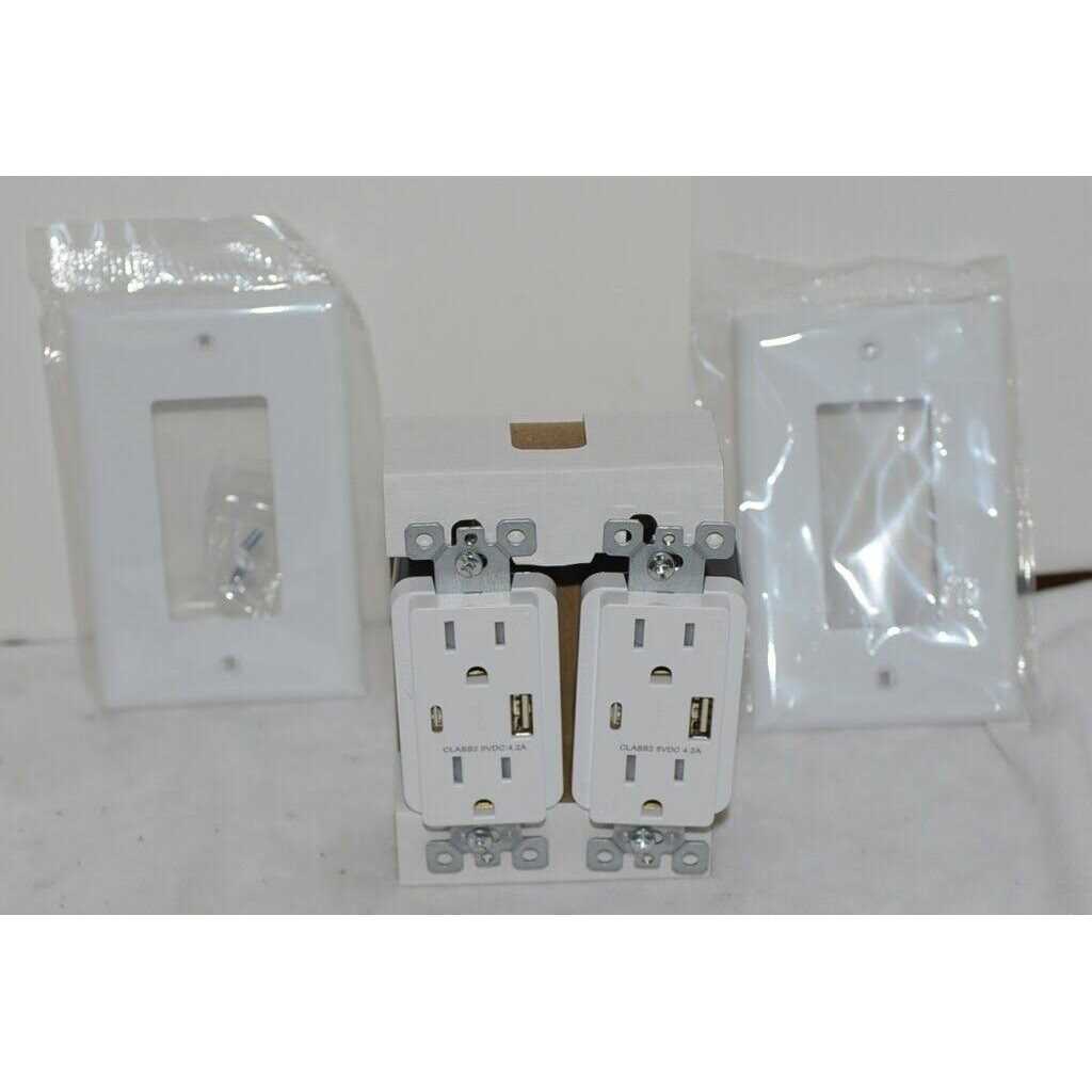 Utilitech 4.2 Amp Type A & Type C USB Wall Charger With15 Amp Duplex Tamper Resistant Wall Plate Outlet R1615D42AC - Image 4