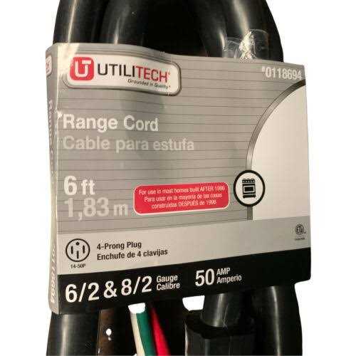 Utilitech 6-ft 6-Gauge Indoor Range Extension Cord - Image 4