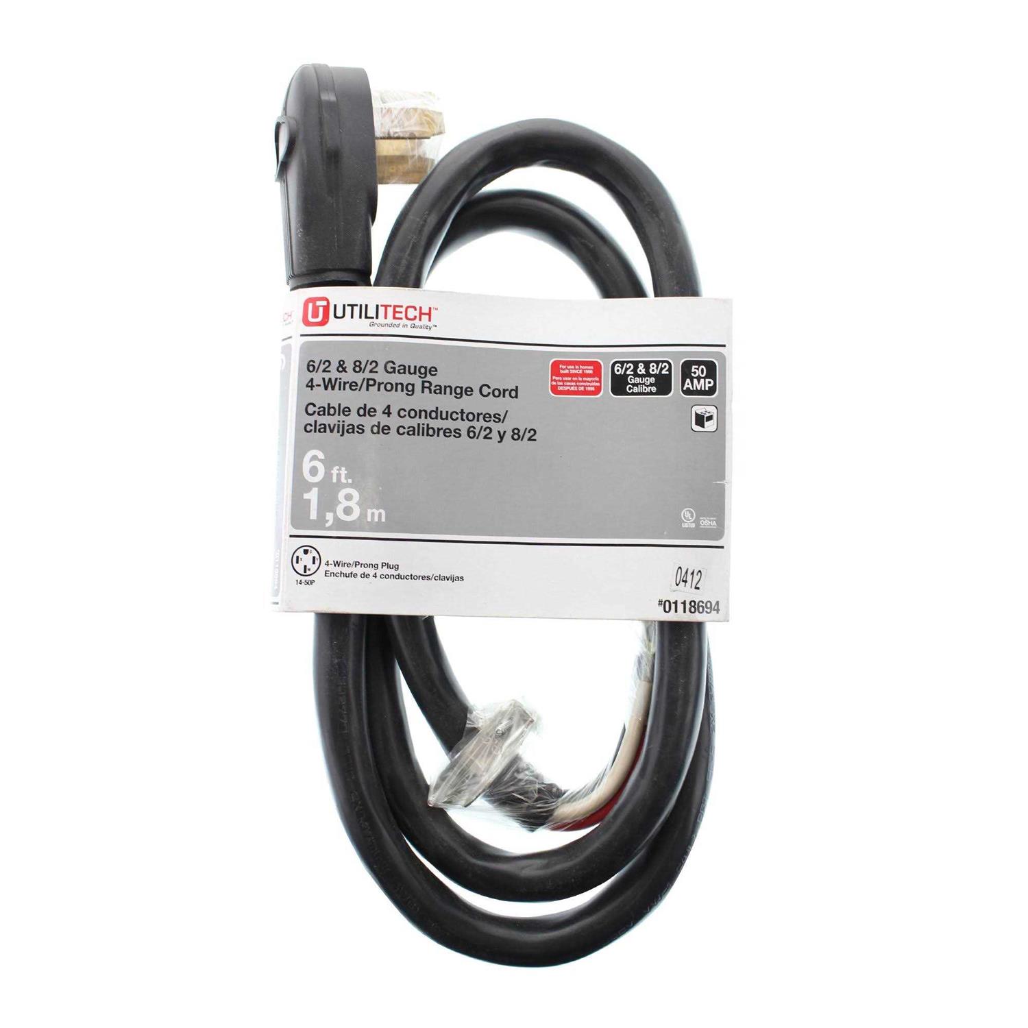 Utilitech 6-ft 6-Gauge Indoor Range Extension Cord - Image 5