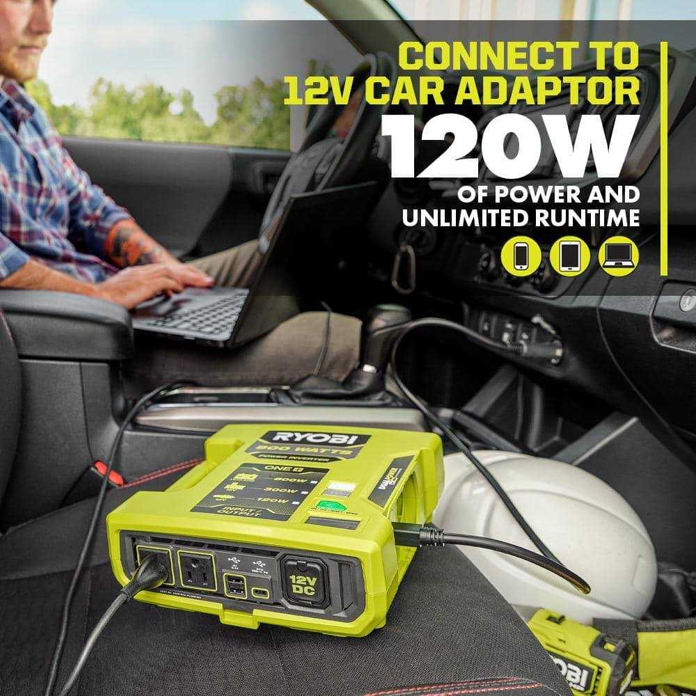 RYOBI ONE+ 18V 800-Watt Max 12V Automotive Power Inverter with Dual USB Ports - Image 2
