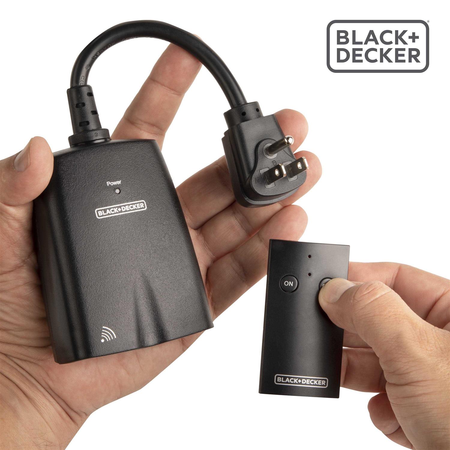 BLACK+DECKER Outdoor Wireless Outlet with Remote 2 Grounded Outlets Remote Light Switches BDXPA0010 - Image 4