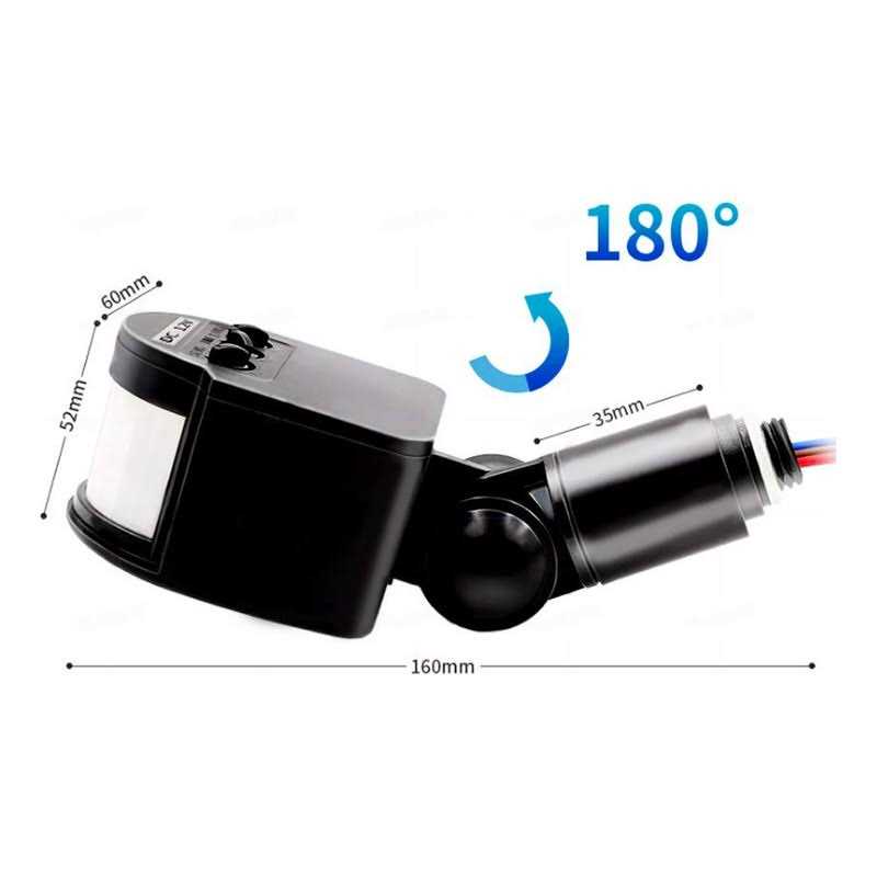 Comidox Led Outdoor 110-220v Infrared Pir Motion Sensor Detector Wall Light Switch 1801pc - Image 2