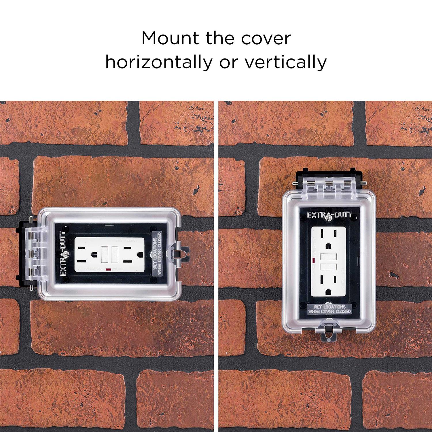 Ultrapro Black Outdoor Electrical Outlet Cover - Image 5