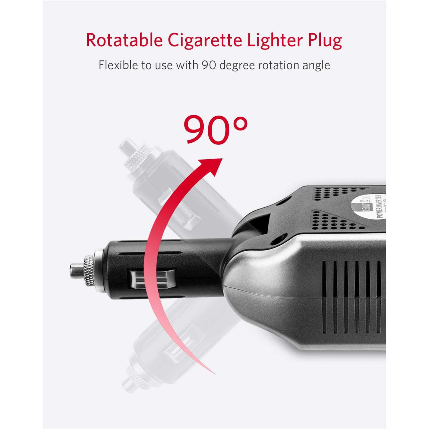 Bestek 150w Power Inverter 12V to 110V Voltage Converter Car Charger Power Adapter with 3.1a Dual USB Charging Ports - Image 5