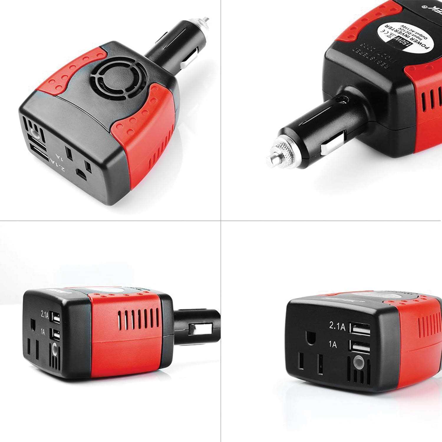 Bestek 150w Power Inverter 12V to 110V Voltage Converter Car Charger Power Adapter with 3.1a Dual USB Charging Ports - Image 5