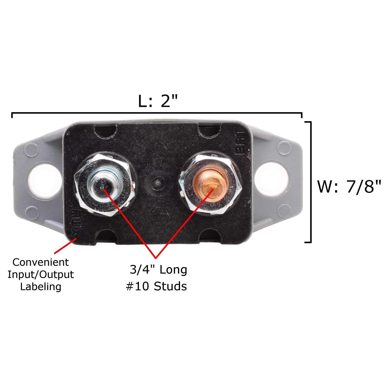 Fastronix 12V Type 1 Automatic Reset Circuit Breaker with Cover - Image 2