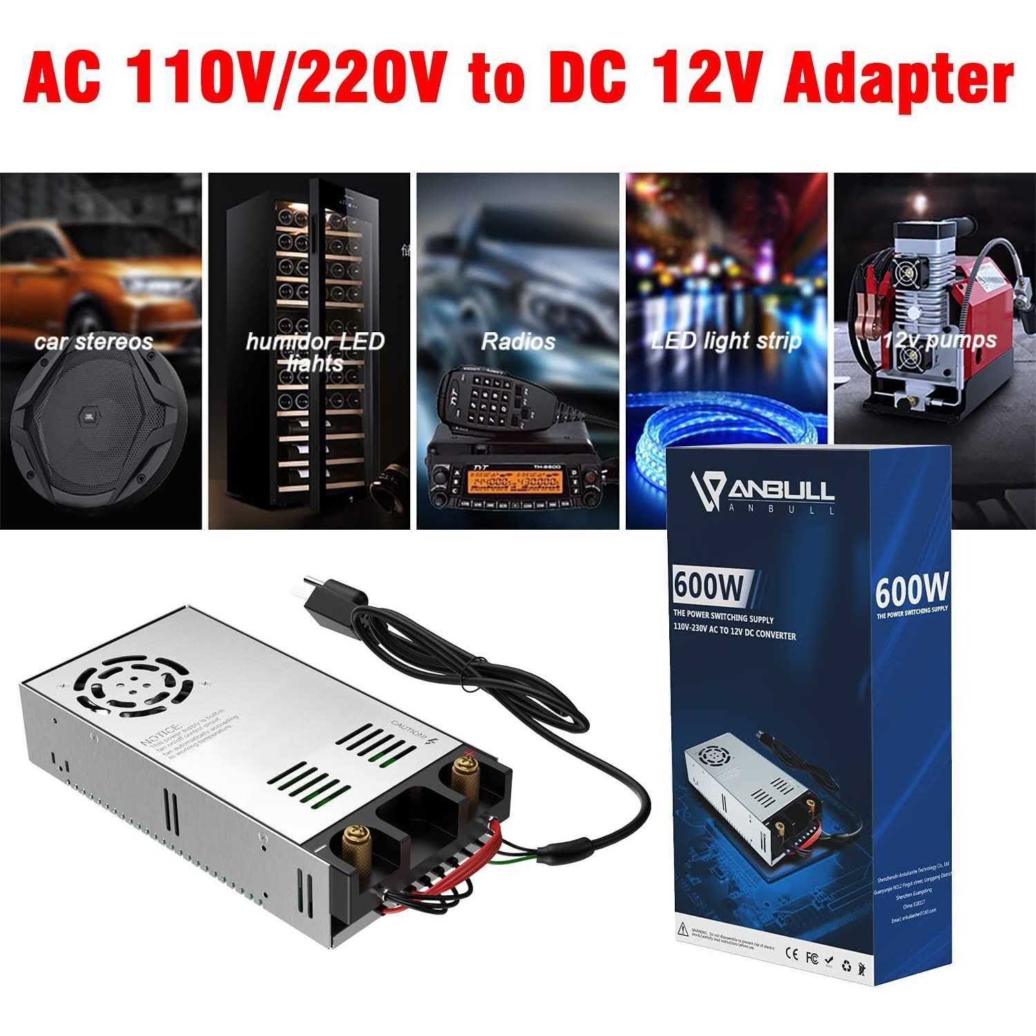 Anbull SMPS 110V AC to 12V DC Converter Power Supply Adapter Switch Transformer Max 50A 600W - Image 5