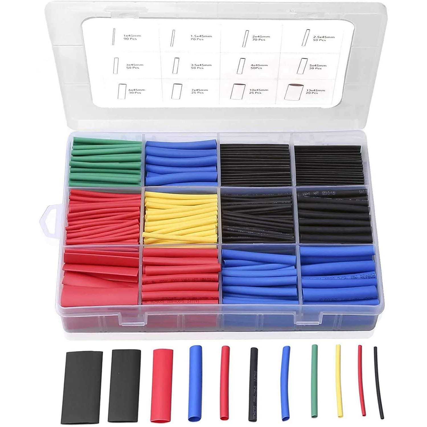 560pcs Heat Shrink Tubing 2:1 Eventronic Electrical Wire Cable Wrap Assortment Electric Insulation Heat Shrink Tube Kit with Box - Image 3