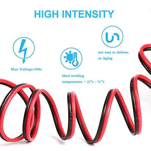 Tyumen 100ft Gauge 2pin 2 Color Red Black Cable Hookup Electrical Wire LED Strips Extension Wire 12v/24v DC Cable - Image 4