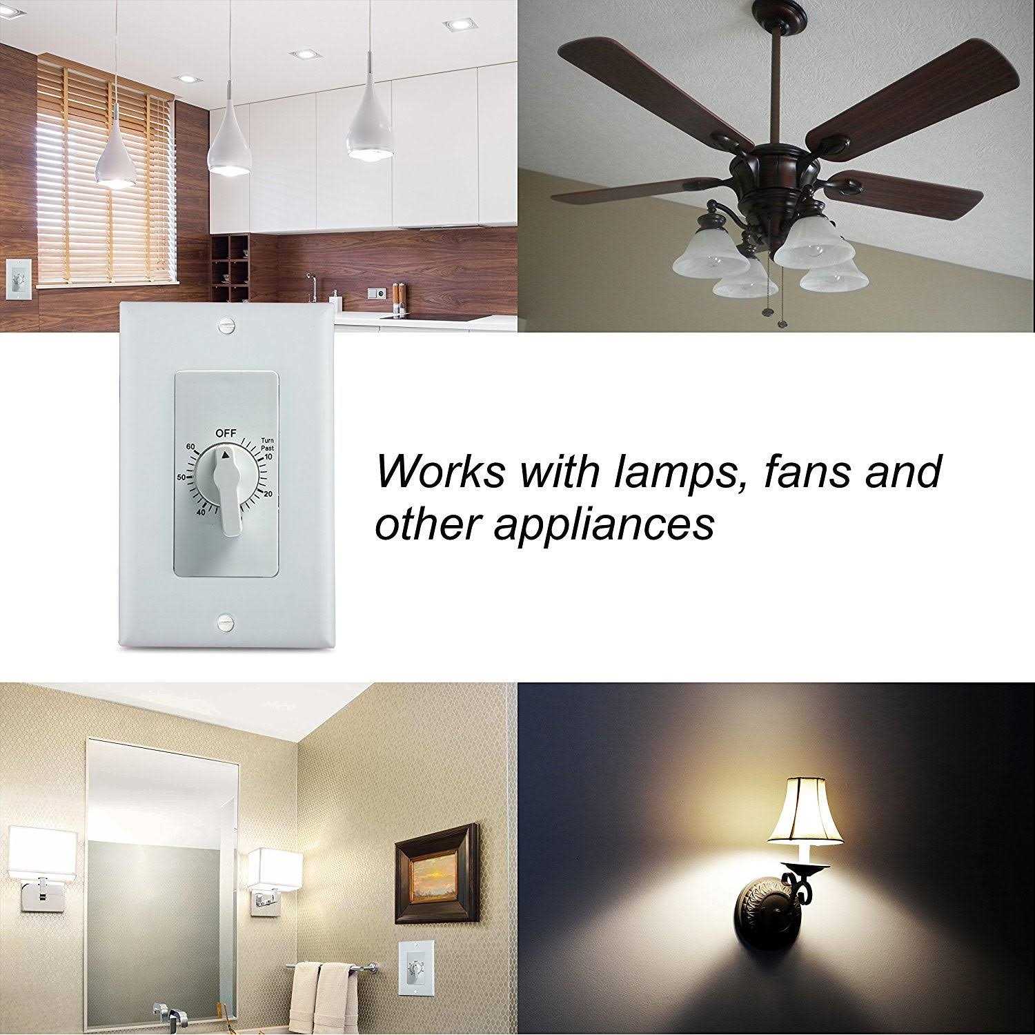 BN-LINK Heavy Duty 60-Minute in-Wall Spring Loaded Countdown Timer - Image 3