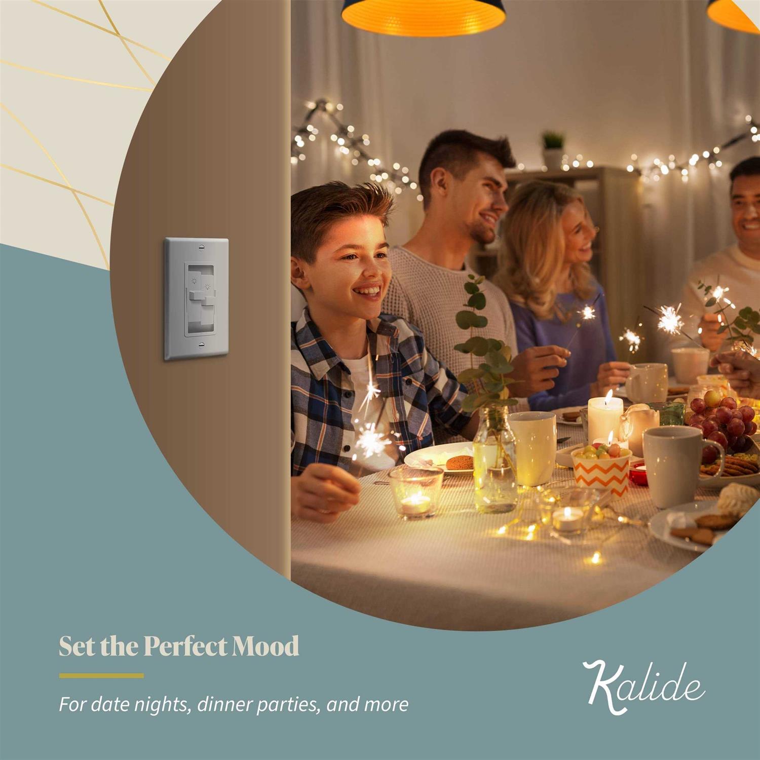 Topgreener Kalide Dual Load Dimmer Light Switch Double LED Dimmer Switch - Image 4