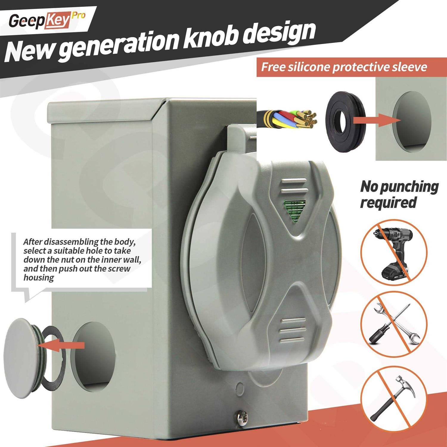 50 Amp Generator Cord and Power Inlet Box - Image 5