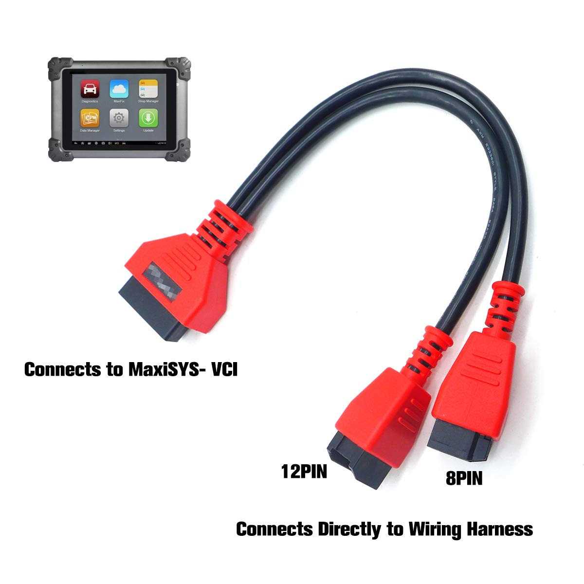 TIKSCIENCE Cable Adaptor Fits for Chrysler 12+8 Programming Cable Connector for Autel Ds808 Maxisys Ms905 906 908 Pro Elite Autel - Image 3