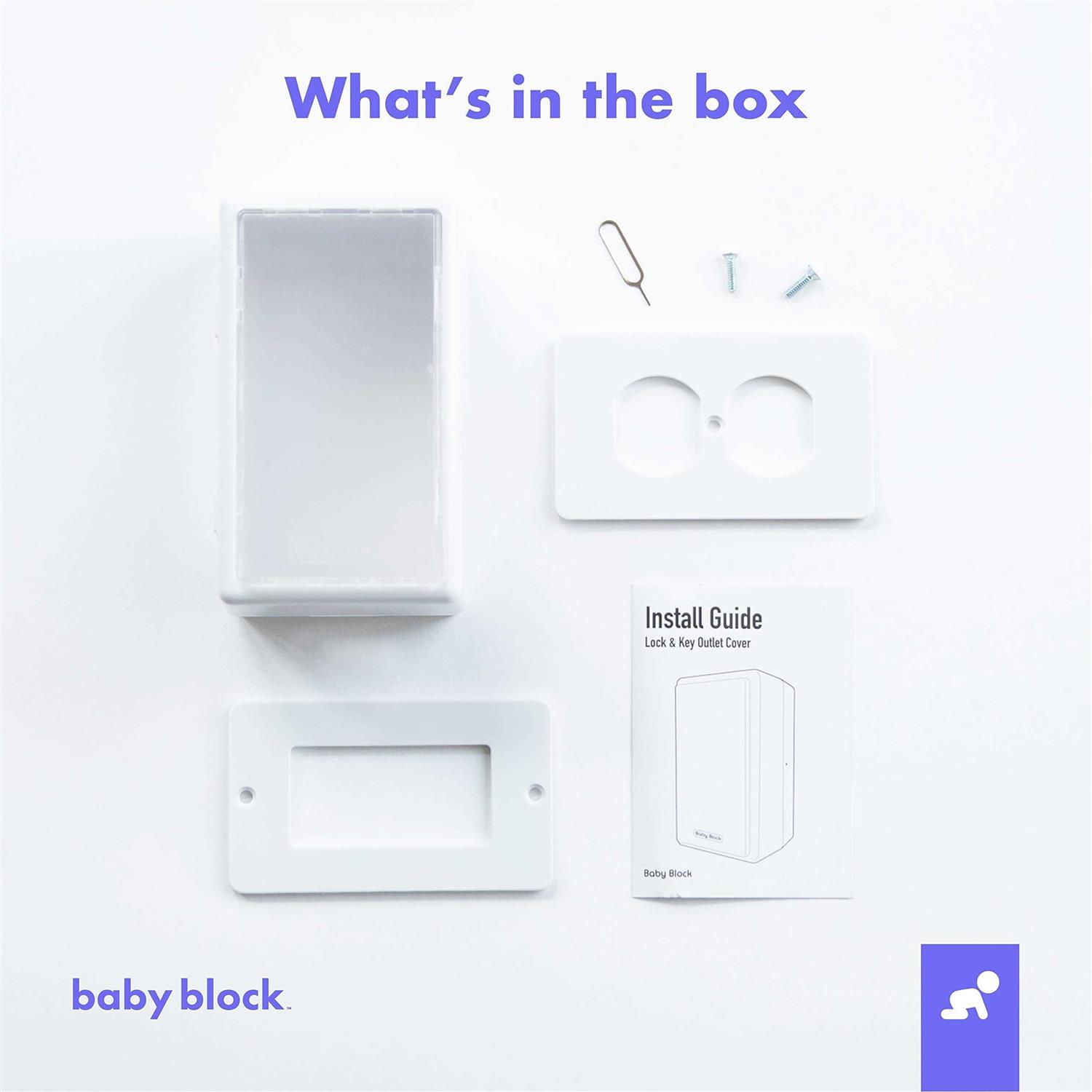 Baby Block New Lock & Key Outlet Cover Plug Covers for Electrical Outlets - Image 5