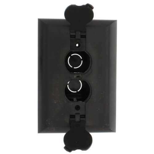 Arlington FLBRF101BR Non-Metallic Floor Box with metal covers and Flip Lids for existing Floors - Image 3