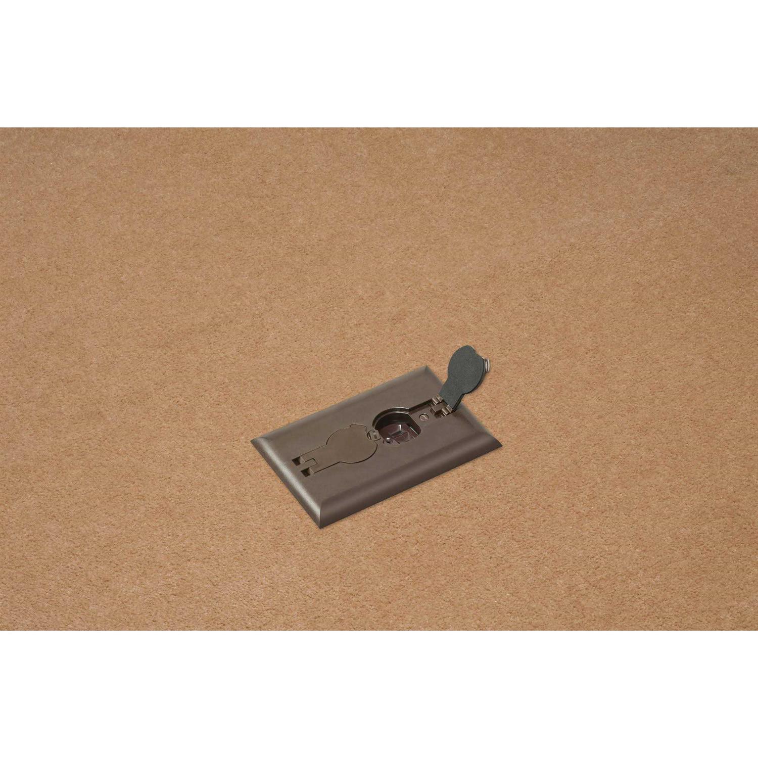 Arlington FLBRF101BR Non-Metallic Floor Box with metal covers and Flip Lids for existing Floors - Image 5