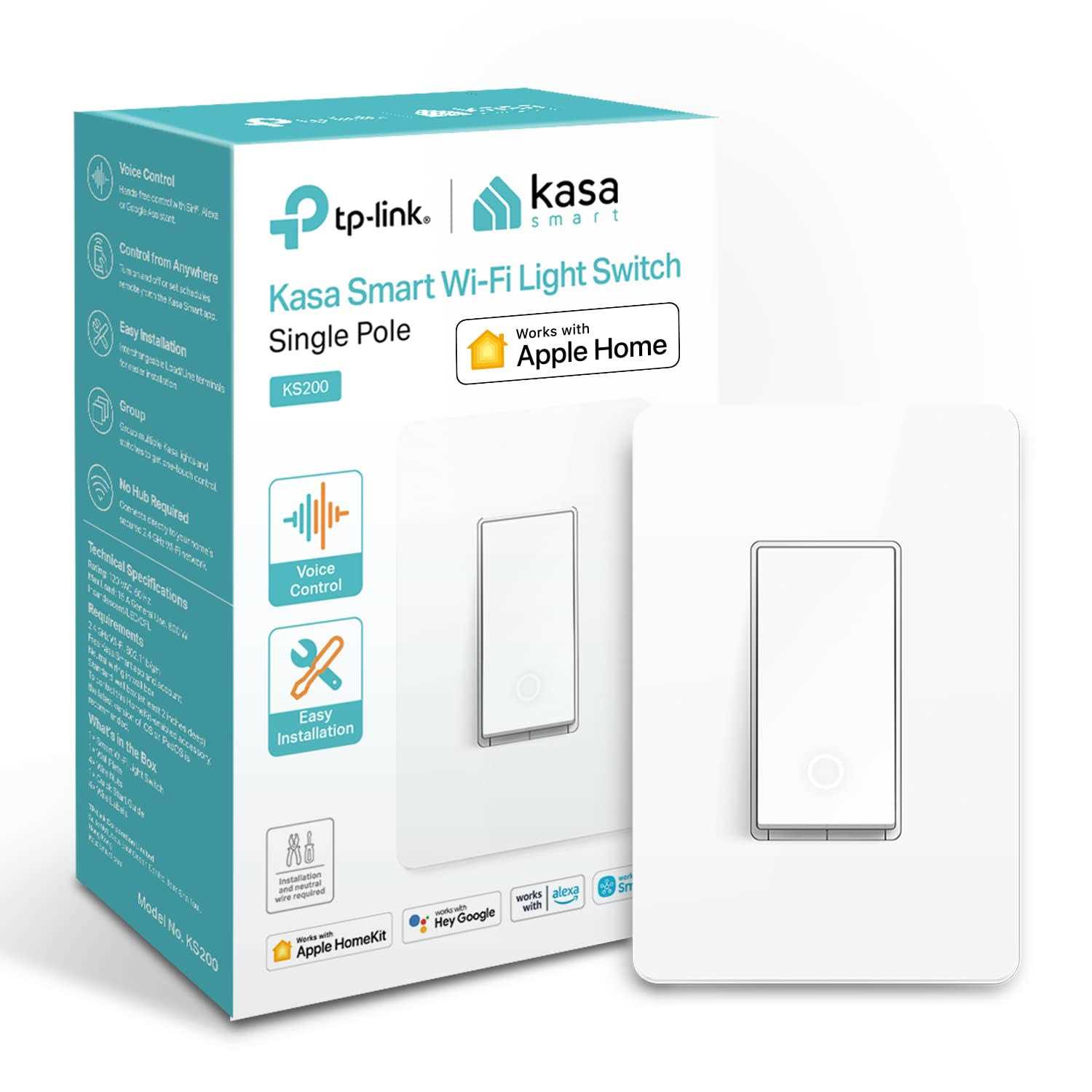 TP-Link KS200P3 Kasa Smart Wi-Fi Light Switch - Image 4