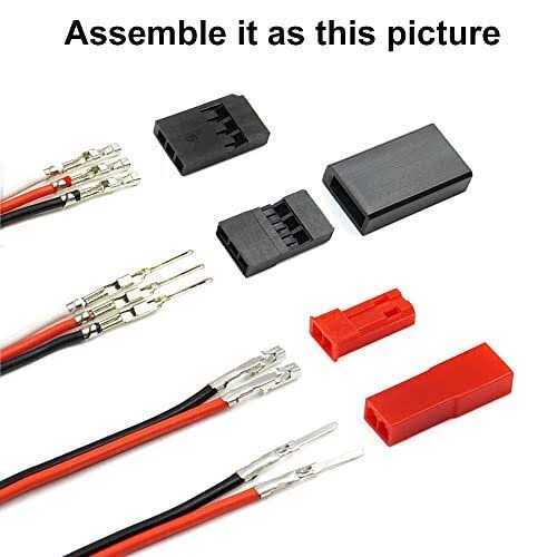 40 sets servo plug male female connector crimp pin cable kit compatible jst syp - Image 5