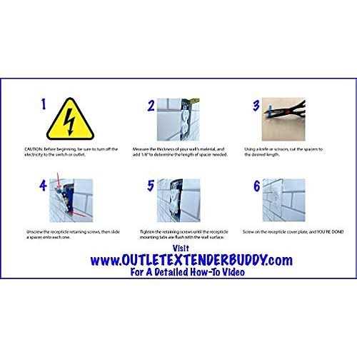 Outlet Extender by Outlet Extender Buddy – Electrical Box Extender Kit – Easily Fix Recessed Electrical Outlets - Image 3