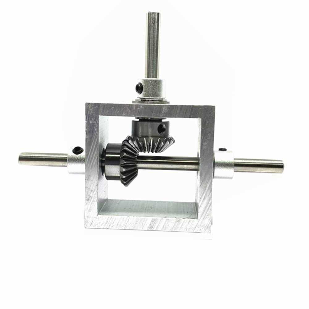Pgfun 1:1 Right Angle Bevel Gearbox Module 20 Teeth 90° Angle Drive Steering Gear Device Simple Mechanical Diy Module