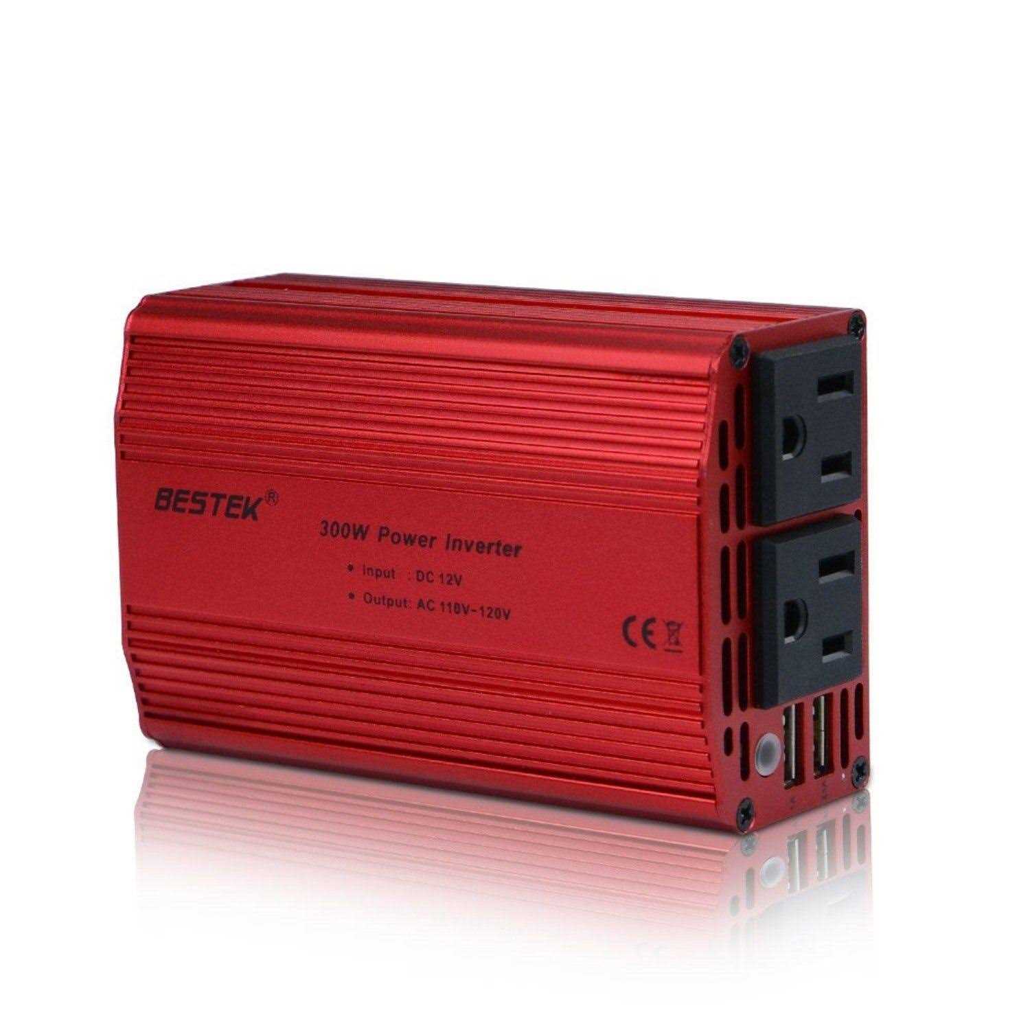 Bestek 300w Power Inverter DC 12V to 110v AC Car Inverter with 4.2a Dual USB Car Adapter - Image 5