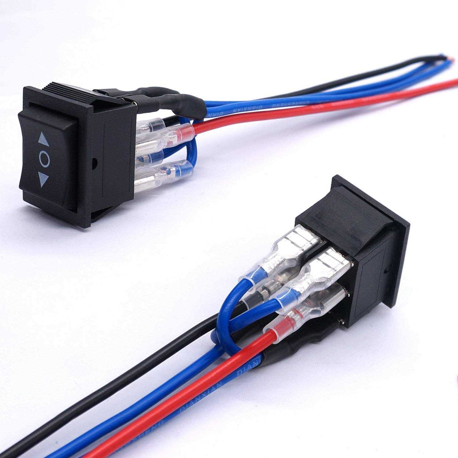 weideer 12V Polarity Reverse Switch Momentary 6 Pin-Off RV Jack Switch Motor Control Rocker Toggle Switch with Jumper Wires - Image 5