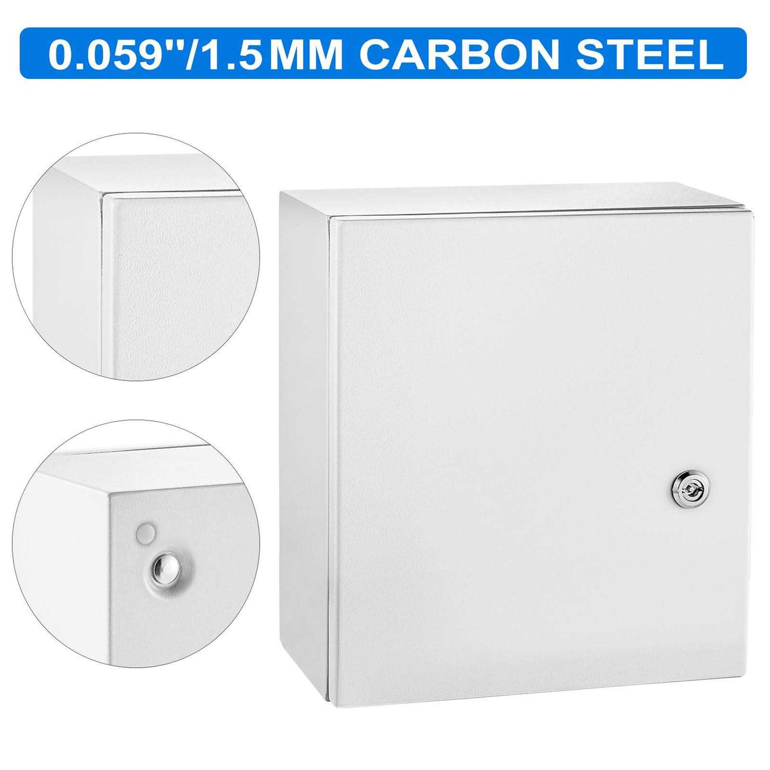 VEVOR NEMA Steel Enclosure 12 x 12 x 6'' NEMA 4X Steel Electrical Box IP66 Waterproof & Dustproof Outdoor/Indoor Electrical Junction Box DQXJSTCFS30X30X15V0 - Image 3