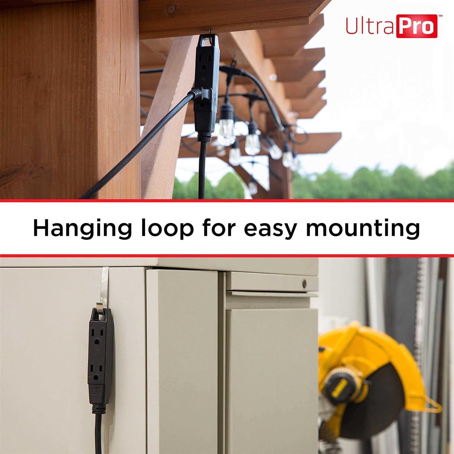 UltraPro Extension Cord 3-Outlet Power Strip - Image 4