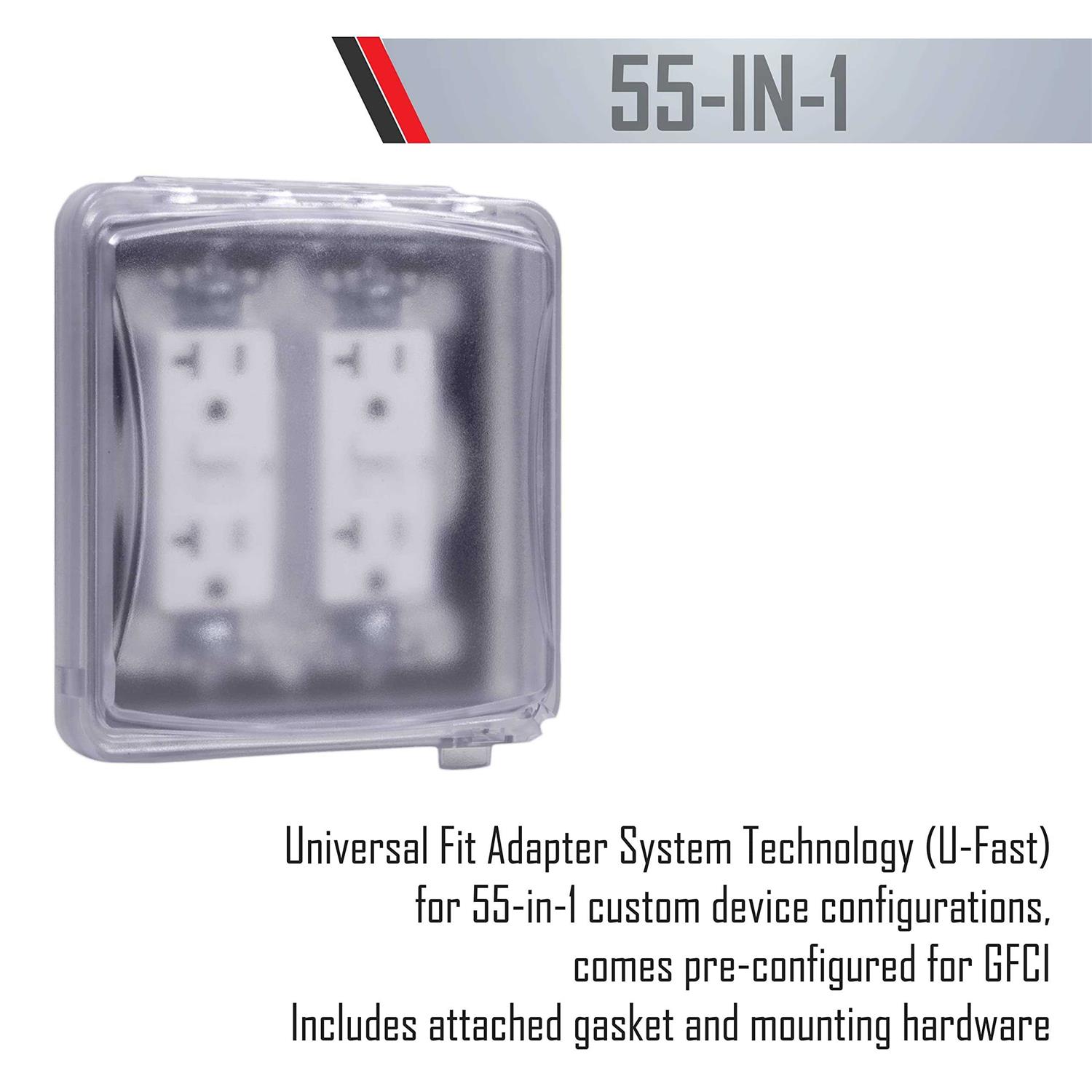 TayMac 2-Gang Weatherproof Flip Cover MM1410C - Image 4