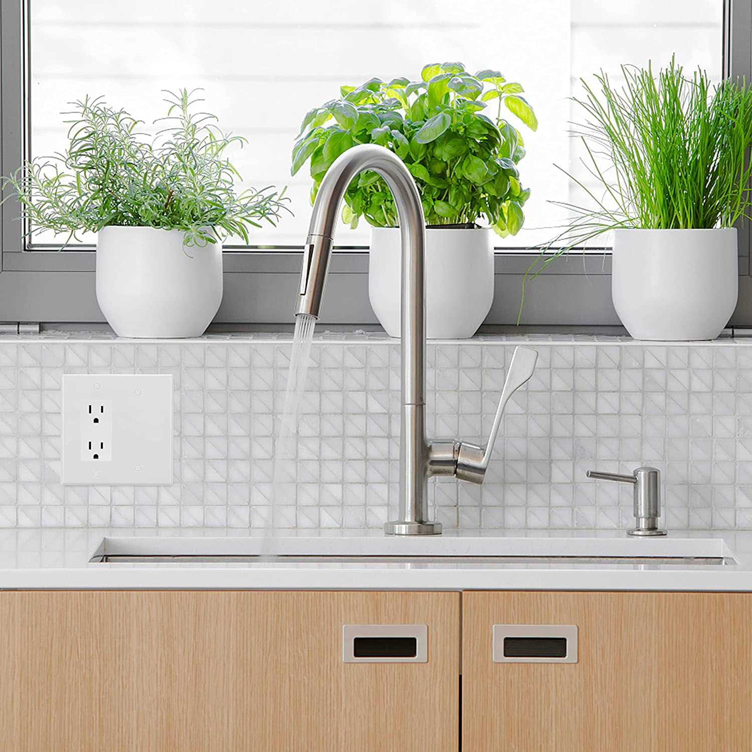 Bates Combination Wall Plate Decorator/Blank 2 Gang Wall Plate Wall Switch Plate Cover - Image 3