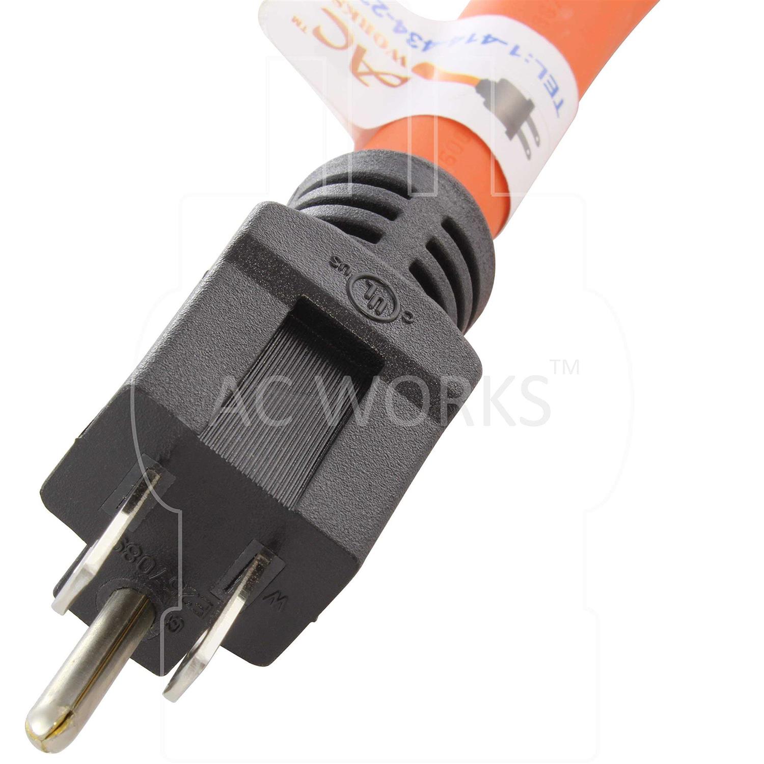 AC WORKS 1 ft. 15 Amp Household Plug to L14-30 30 Amp 4-Prong Transfer Switch Inlet Adapter - Image 4