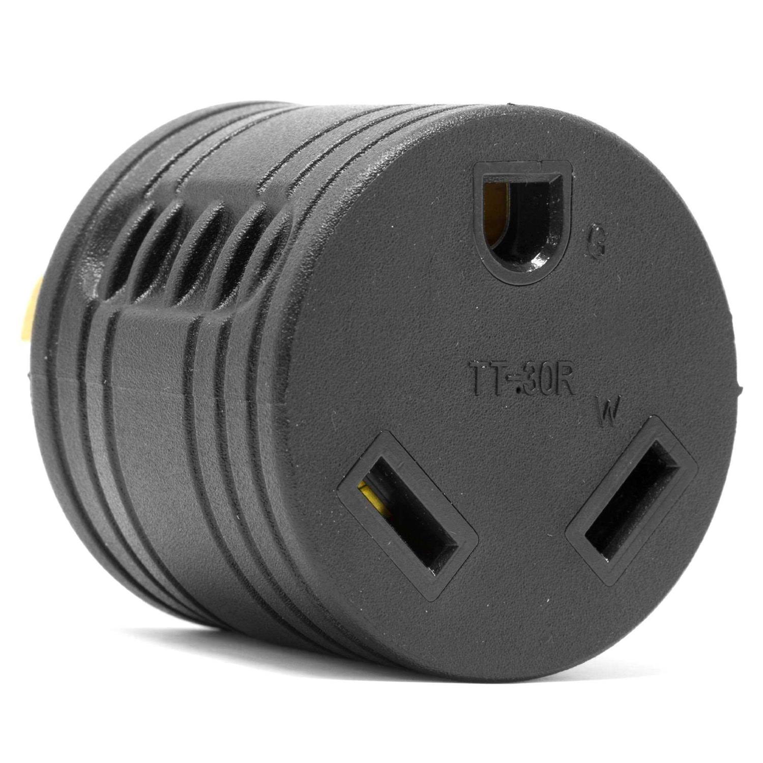 WEN GNA030 Nema L5-30p Twist-Lock Power Plug to Tt-30r Ready Outlet 120V 30-Amp 3600-Watt Generator to RV Adapter - Image 3