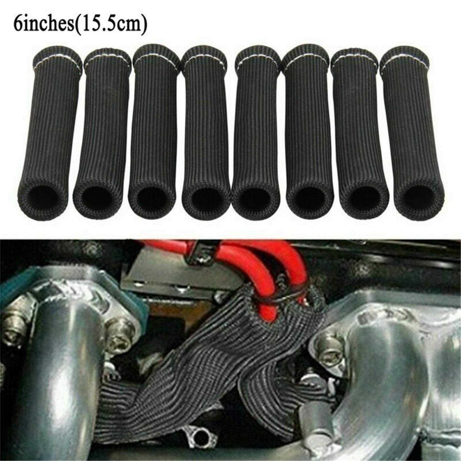 8pcs 2500° Spark Plug Wire Boots Protector Sleeve Heat Shield Cover For LS1/LS2 - Image 4