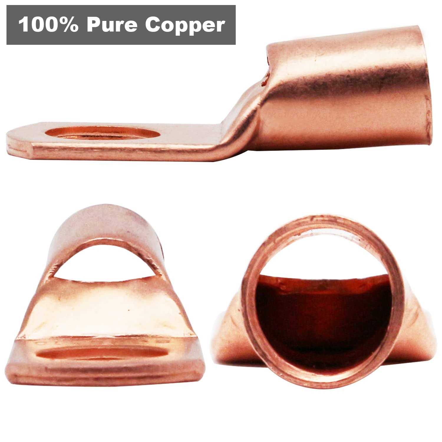 Tkdmr 160pcs Copper Wire Lugs Awg2 4 6 8 10 12 With Heat Shrink Set - Image 3