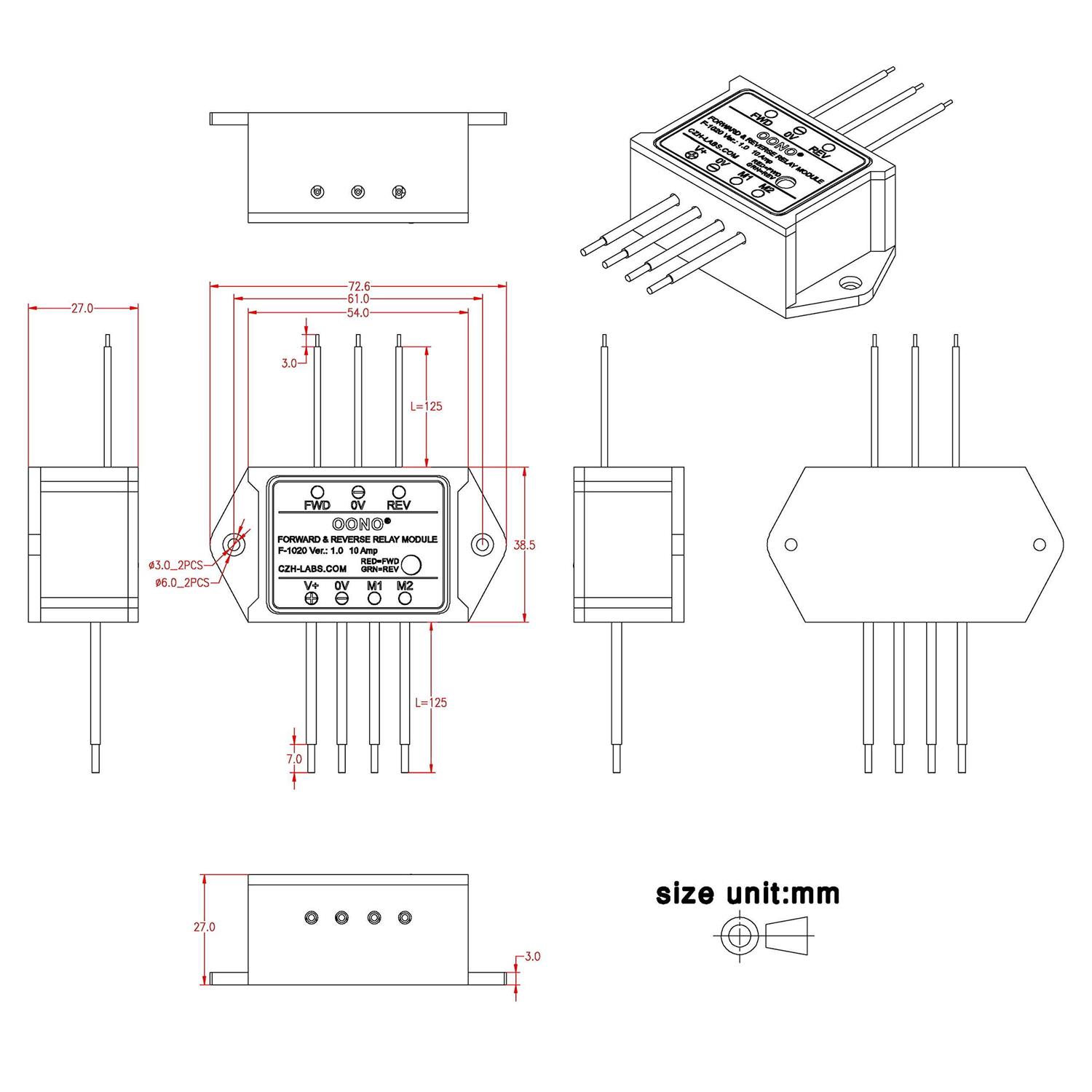 Forward and Reverse Relay Module for Motor/Linear Actuator - Image 5
