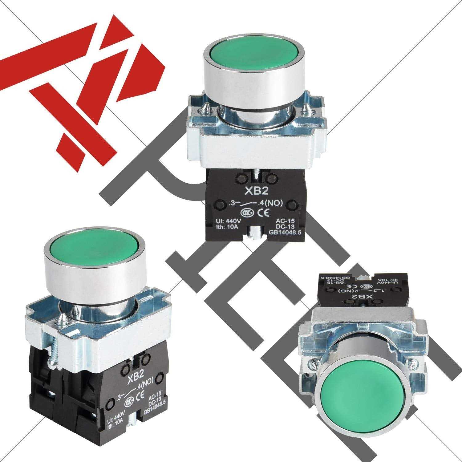 APIELE 2PCS 22MM Momentary Push Button Switch Red Green 1NO 1NC Metal Head XB2-11BN-G&R - Image 4