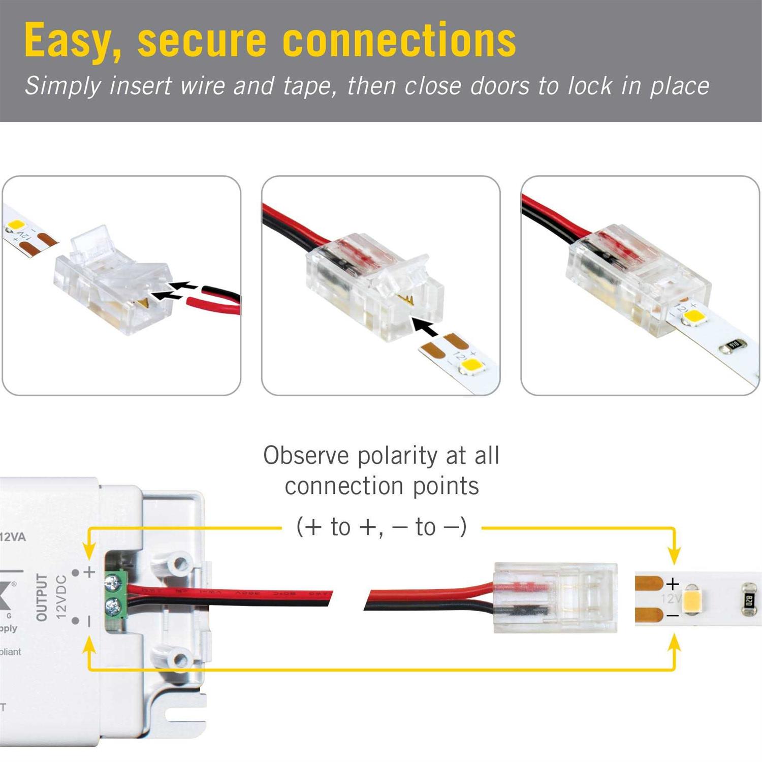 Armacost Lighting 2-pin Wire to Tape Connector Cord - Image 4