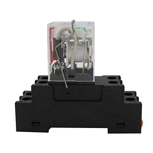 TWTADE 10A Coil Electromagnetic Power Relay 8 Pins 2DPT 2NO+2NC with Indicator Light and Socket Base -YJ2N-LY - Image 5